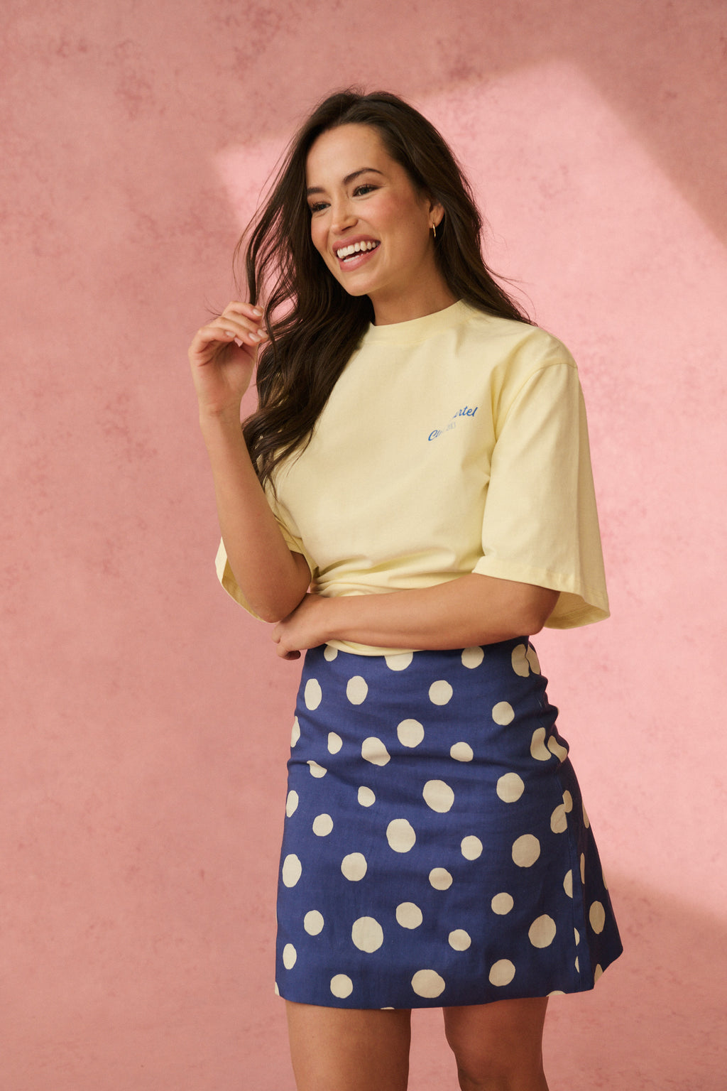 ZYLA MINI SKIRT - Navy Spot