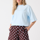 Demi Linen Short - Choc Spot