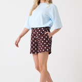 Hallie Cotton Tee - Ice Blue