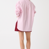 Darby Cotton Shirt - Berry Stripe