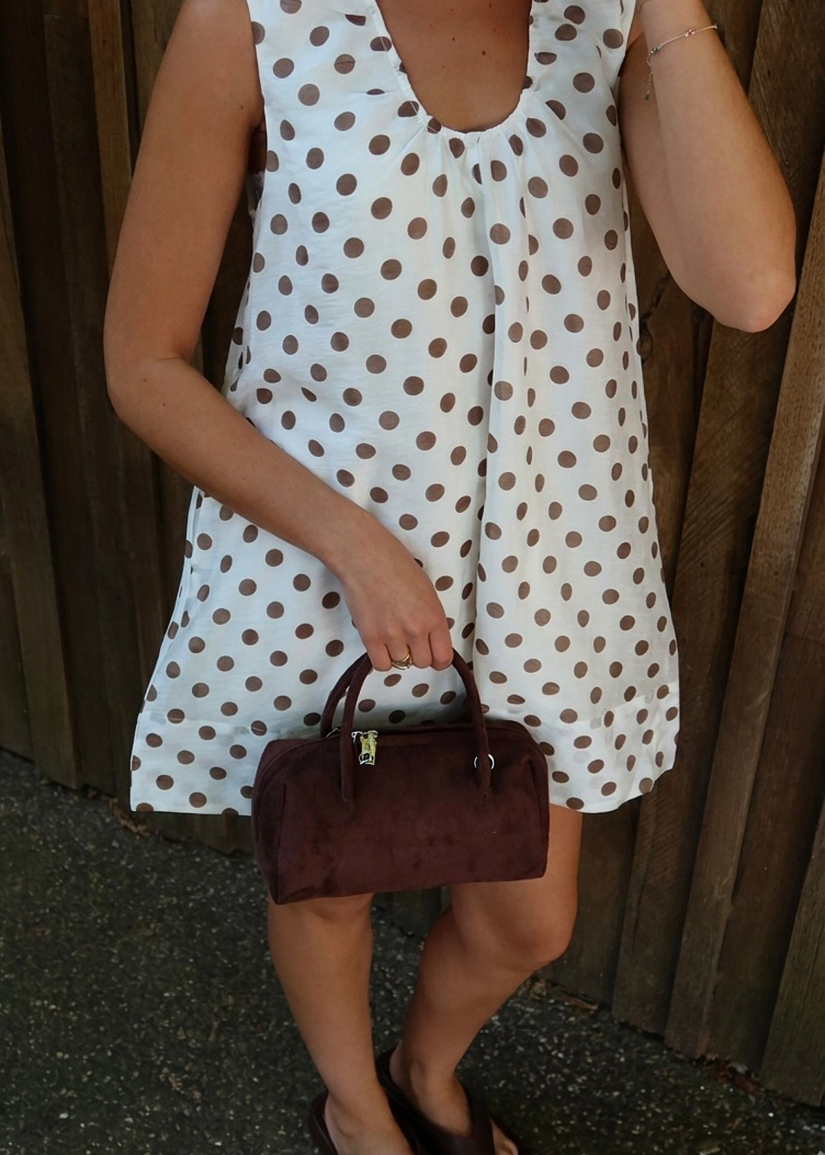 Polka Dot Cotton Mini Dress