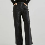 SOLA PU PANT - Black