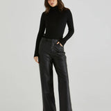 SOLA PU PANT - Black