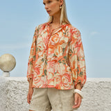 Fate+Becker Shae Split Neck Blouse in Petal - view 3