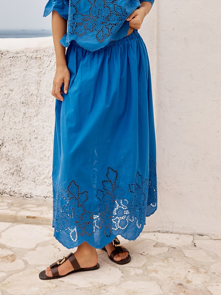 Fate+Becker Cosette Skirt in Cobalt