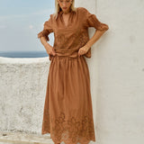 Fate+Becker Cosette Blouse in Tan