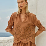 Fate+Becker Cosette Blouse in Tan - view 2