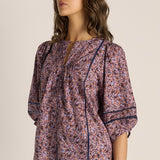 Alaia Print Lace Insert Blouse