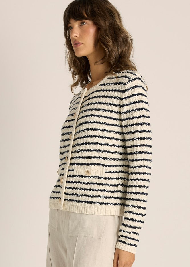 Elle Stripe Knit Cardigan