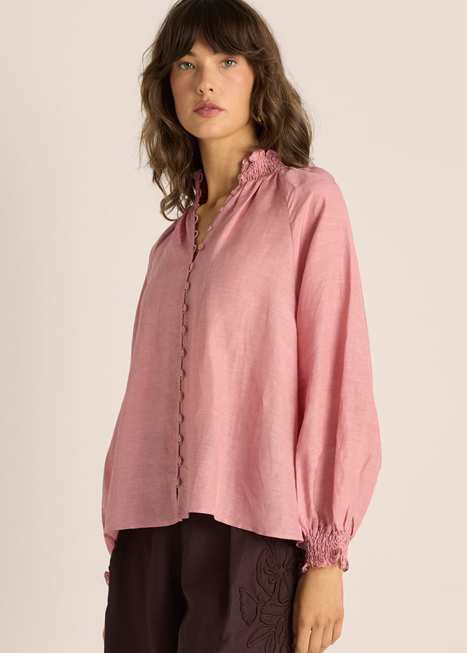 Lani Shirred Blouse
