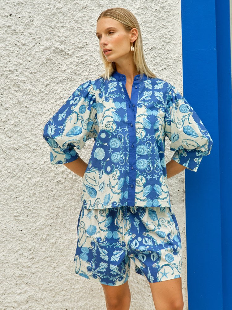 Fate+Becker Saskia Balloon Shirt in Oceania