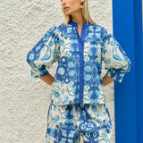 Fate+Becker Saskia Balloon Shirt in Oceania