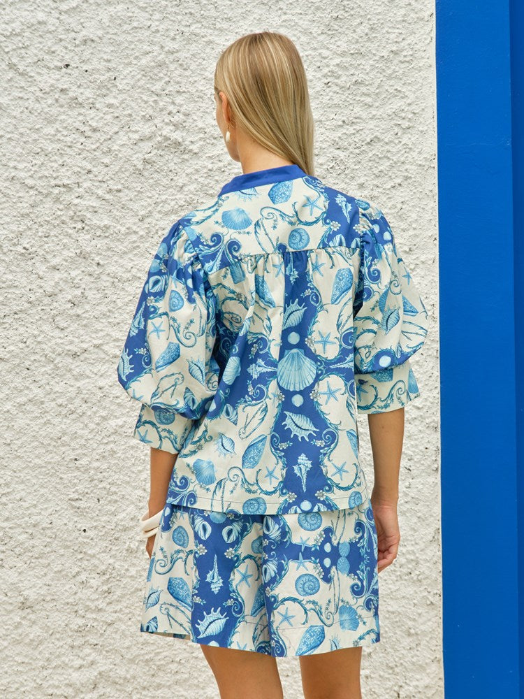 Fate+Becker Saskia Balloon Shirt in Oceania - view 3
