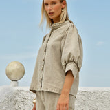 Fate+Becker Saskia Balloon Shirt in Parchment - view 3