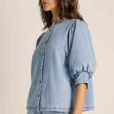 Lila Denim Balloon Shirt