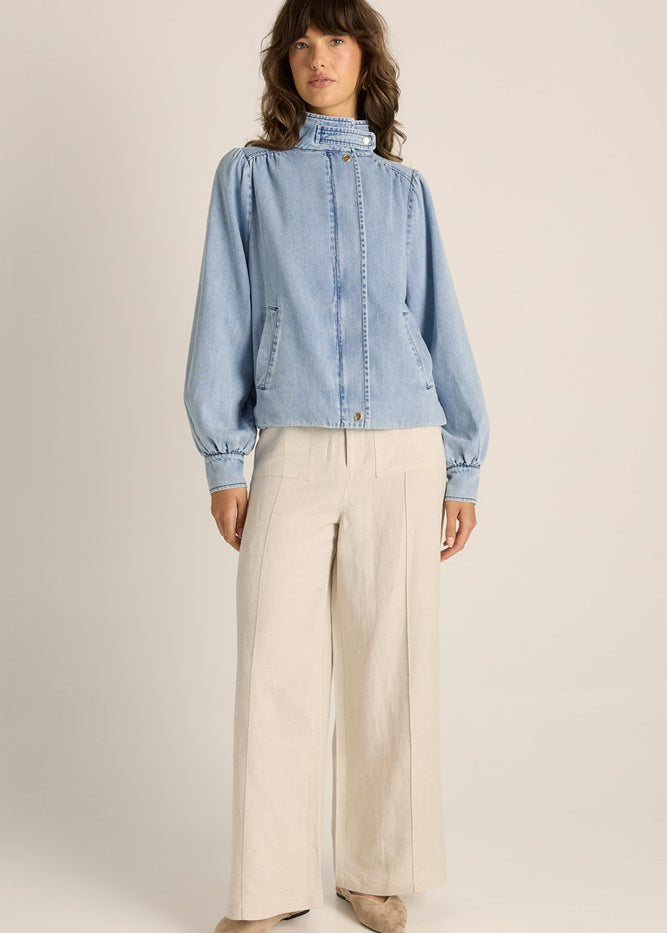 Lila Denim Bubble Jacket
