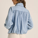 Lila Denim Bubble Jacket
