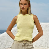 Fate+Becker Luella Knit Tank in Lemon