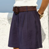 Fate+Becker Thalia Belted Short in Navy - view 2