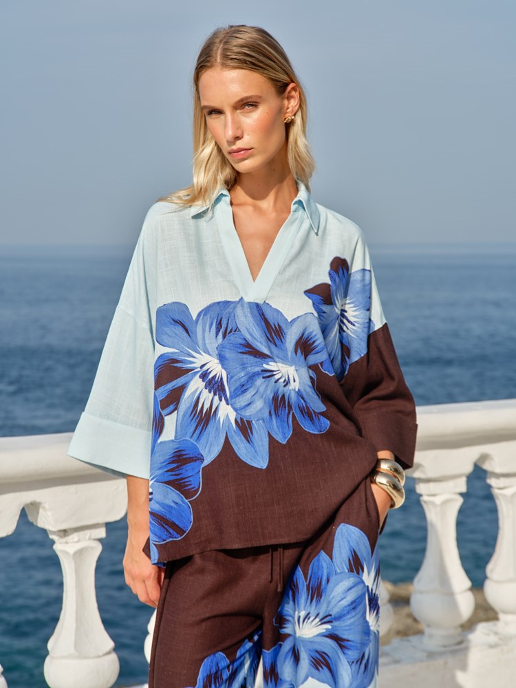 Fate+Becker Selene Popover Shirt in Nocturne Floral - view 2