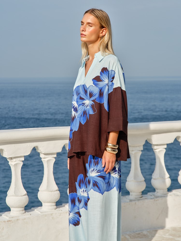 Fate+Becker Selene Popover Shirt in Nocturne Floral - view 3