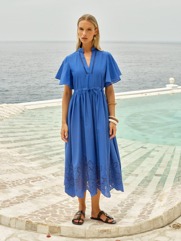 Fate+Becker Maribel Midi Dress in Cobalt