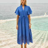 Fate+Becker Maribel Midi Dress in Cobalt