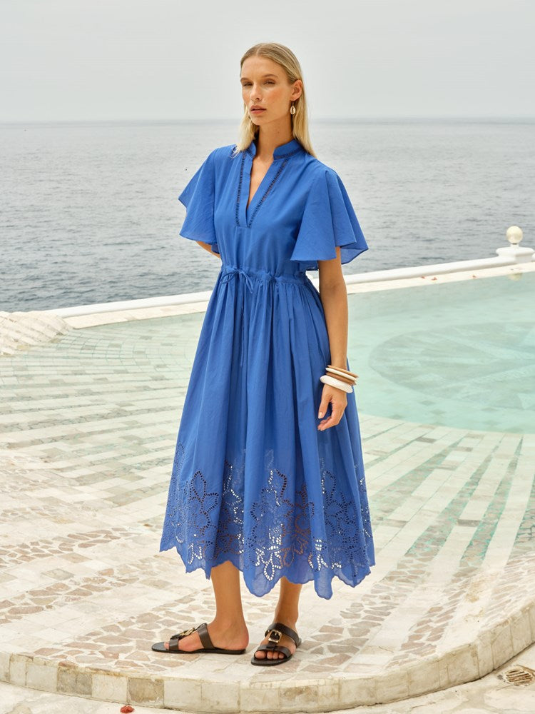 Fate+Becker Maribel Midi Dress in Cobalt - view 3