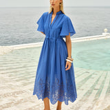 Fate+Becker Maribel Midi Dress in Cobalt - view 3