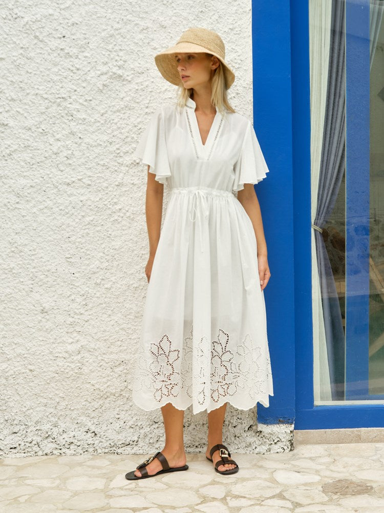 Fate+Becker Maribel Midi Dress in White