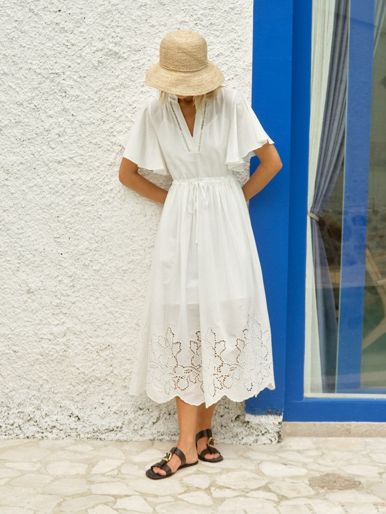 Fate+Becker Maribel Midi Dress in White - view 2
