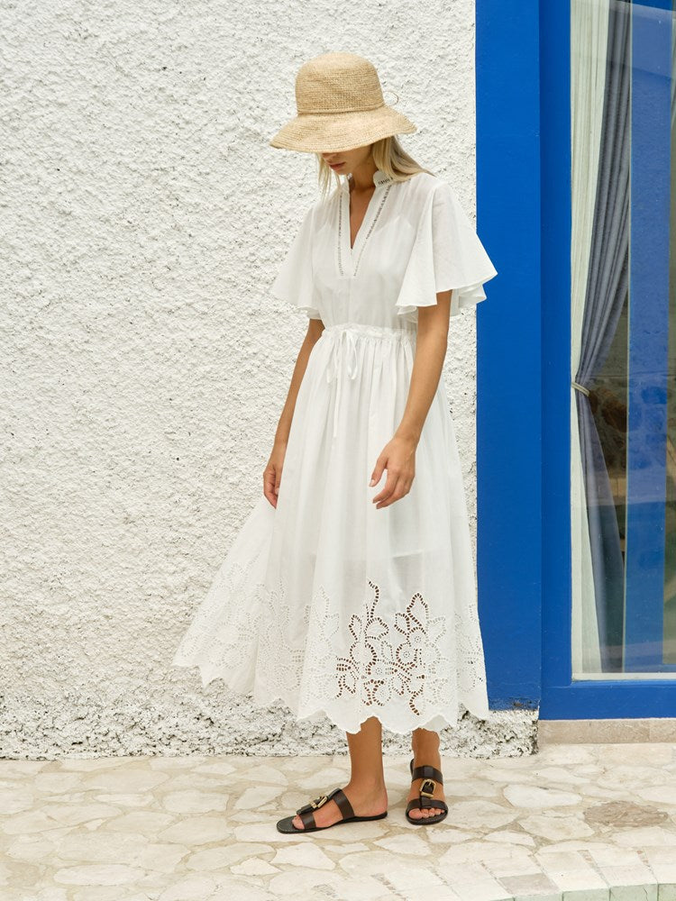 Fate+Becker Maribel Midi Dress in White - view 3