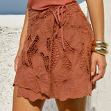 Fate+Becker Colette Lace Skort in Red Clay - view 3