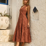 Fate+Becker Alessia Lace Midi Dress in Red Clay - view 2