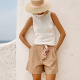 Fate+Becker Mirabel Scarf Short in Taupe