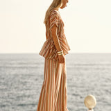 Fate+Becker Ophelia Top in Sandbar Stripe - view 3