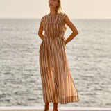 Fate+Becker Callista Midi Dress in Sandbar Stripe - view 2