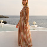 Fate+Becker Callista Midi Dress in Sandbar Stripe - view 3
