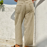 Fiora Barrel Leg Jean - Parchment