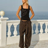 Fate+Becker Ingrid Applique Tank in Black