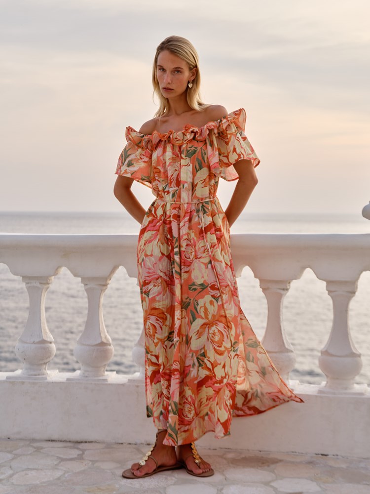 Fate+Becker Cosima Floral Midi Dress in Petal - view 2