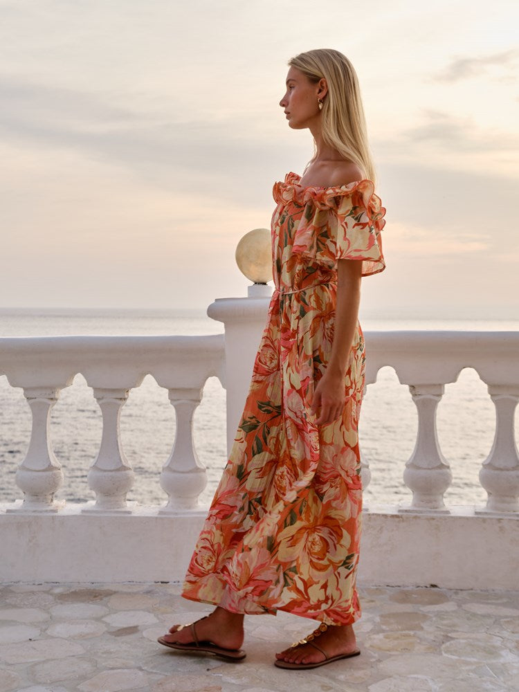 Fate+Becker Cosima Floral Midi Dress in Petal - view 3