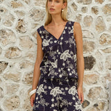Fate+Becker Camilla Tank in Navy
