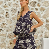 Fate+Becker Camilla Tank in Navy - view 2