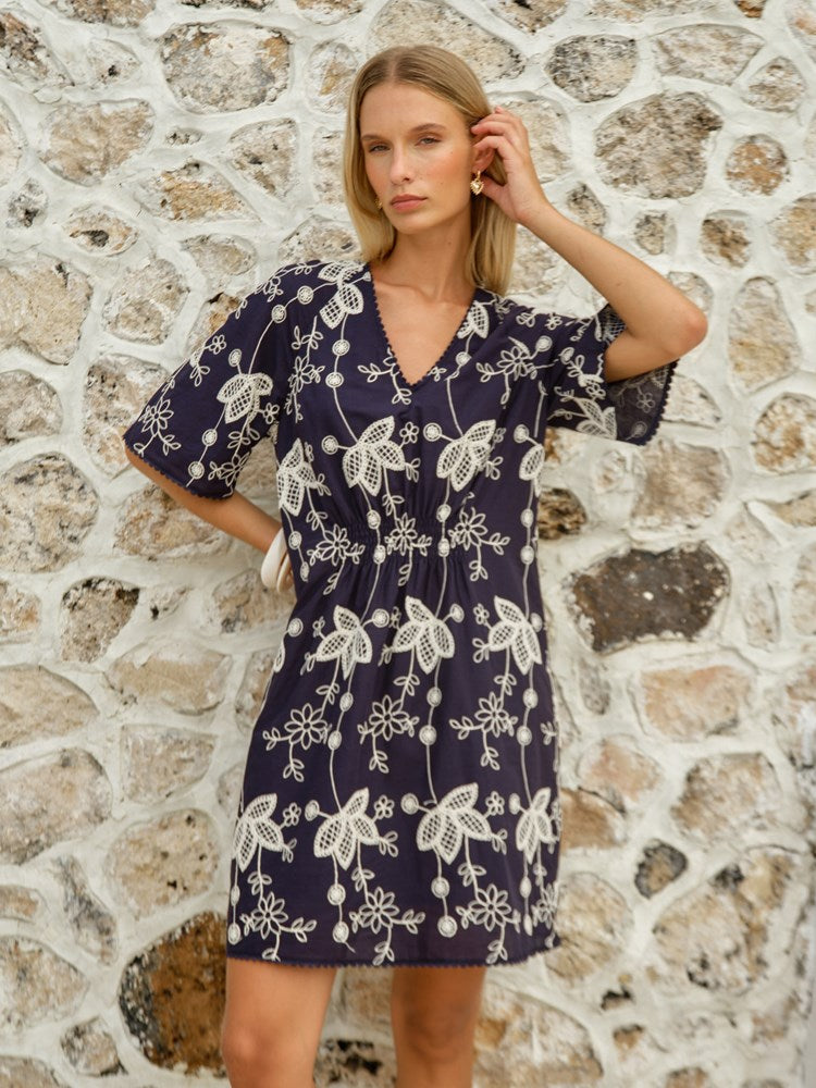 Fate+Becker Indira Mini Dress in Navy