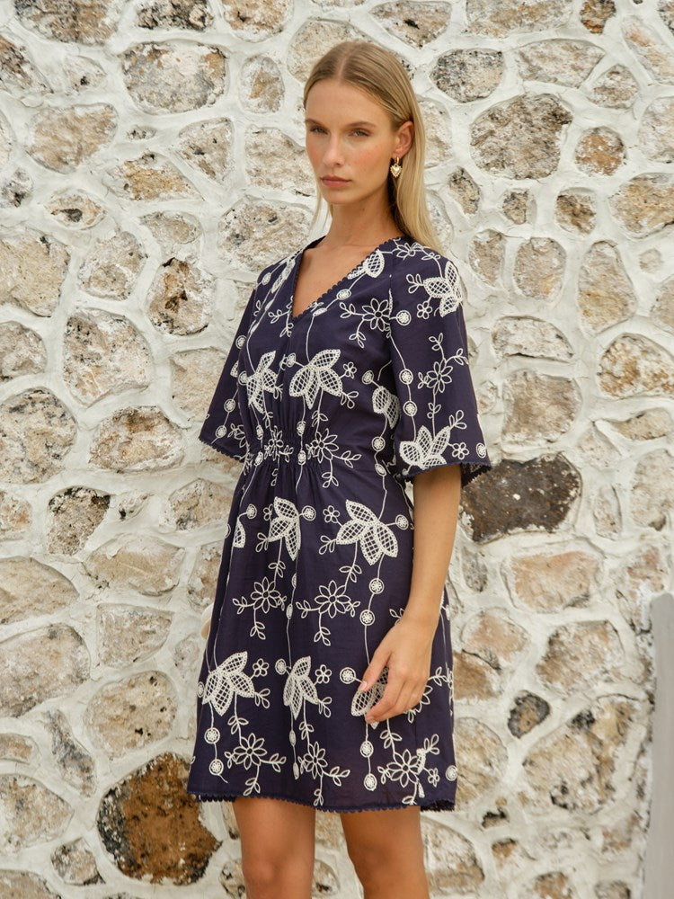 Fate+Becker Indira Mini Dress in Navy - view 2