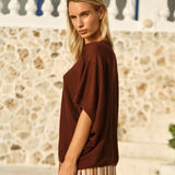 Fate+Becker Irises V-Neck Top in Chocolate - view 3