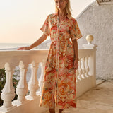 Fate+Becker Elodie Midi Shirt Dress in Petal