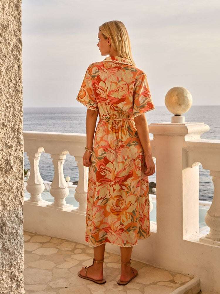 Fate+Becker Elodie Midi Shirt Dress in Petal - view 3