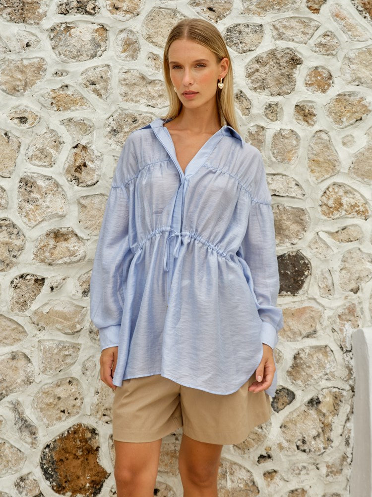 Fate+Becker Lucette Shirt in Powder Blue - view 2